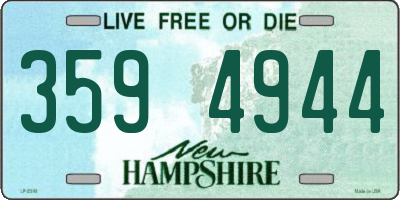 NH license plate 3594944