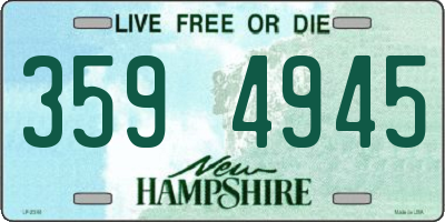 NH license plate 3594945