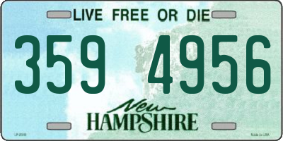 NH license plate 3594956