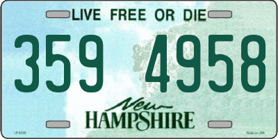 NH license plate 3594958
