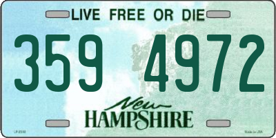 NH license plate 3594972
