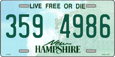 NH license plate 3594986