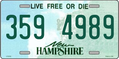 NH license plate 3594989