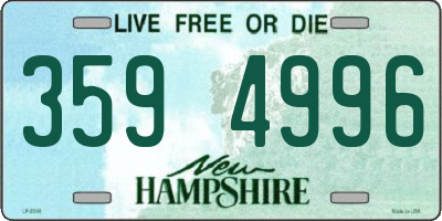 NH license plate 3594996