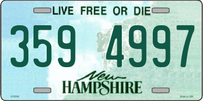 NH license plate 3594997