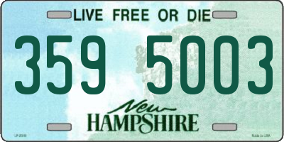 NH license plate 3595003