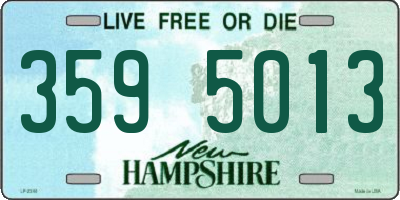 NH license plate 3595013