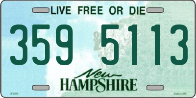 NH license plate 3595113