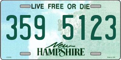 NH license plate 3595123
