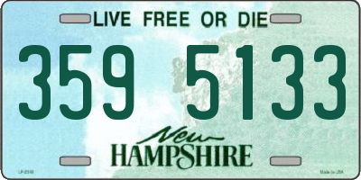 NH license plate 3595133