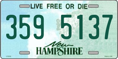NH license plate 3595137