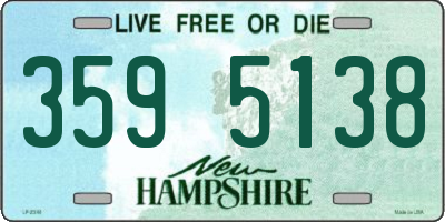 NH license plate 3595138