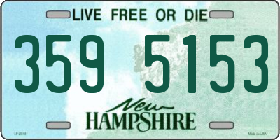 NH license plate 3595153