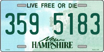 NH license plate 3595183