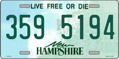 NH license plate 3595194