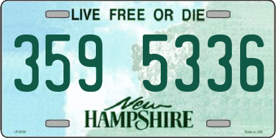 NH license plate 3595336