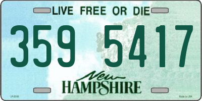 NH license plate 3595417