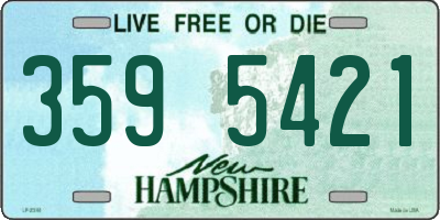 NH license plate 3595421