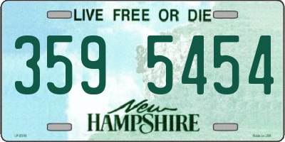 NH license plate 3595454