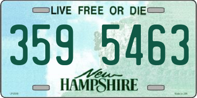 NH license plate 3595463