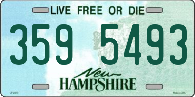 NH license plate 3595493