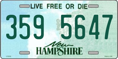 NH license plate 3595647