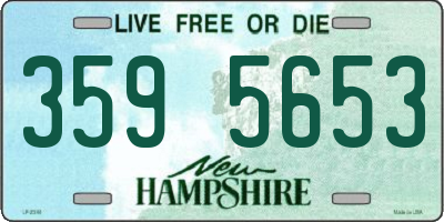 NH license plate 3595653