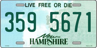 NH license plate 3595671