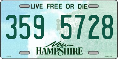 NH license plate 3595728