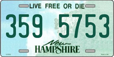 NH license plate 3595753