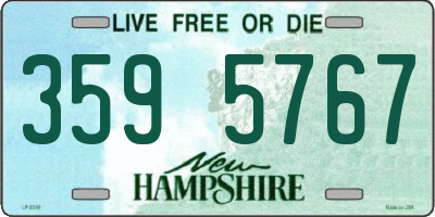 NH license plate 3595767
