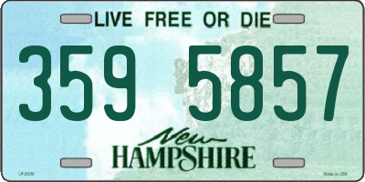 NH license plate 3595857