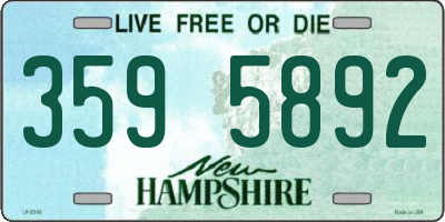 NH license plate 3595892