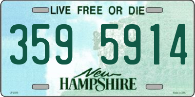 NH license plate 3595914