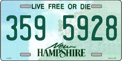 NH license plate 3595928