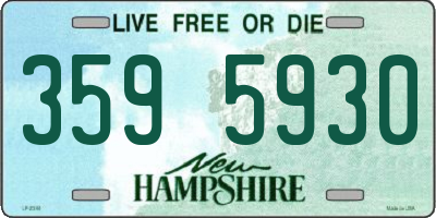 NH license plate 3595930