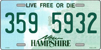 NH license plate 3595932