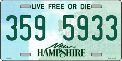 NH license plate 3595933
