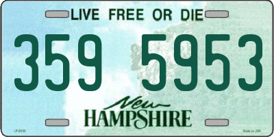 NH license plate 3595953