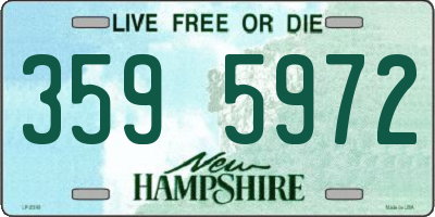 NH license plate 3595972