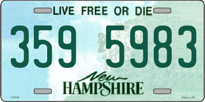 NH license plate 3595983