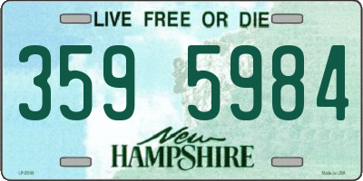 NH license plate 3595984