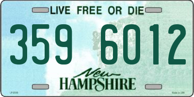 NH license plate 3596012