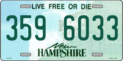 NH license plate 3596033