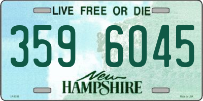 NH license plate 3596045