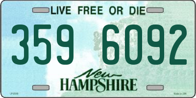 NH license plate 3596092