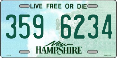 NH license plate 3596234