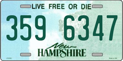 NH license plate 3596347