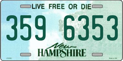 NH license plate 3596353