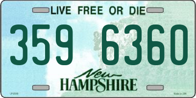 NH license plate 3596360